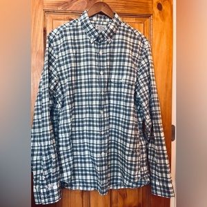 Men’s J.Crew Casual Button Down Shirt Navy and White - Large (tailored)